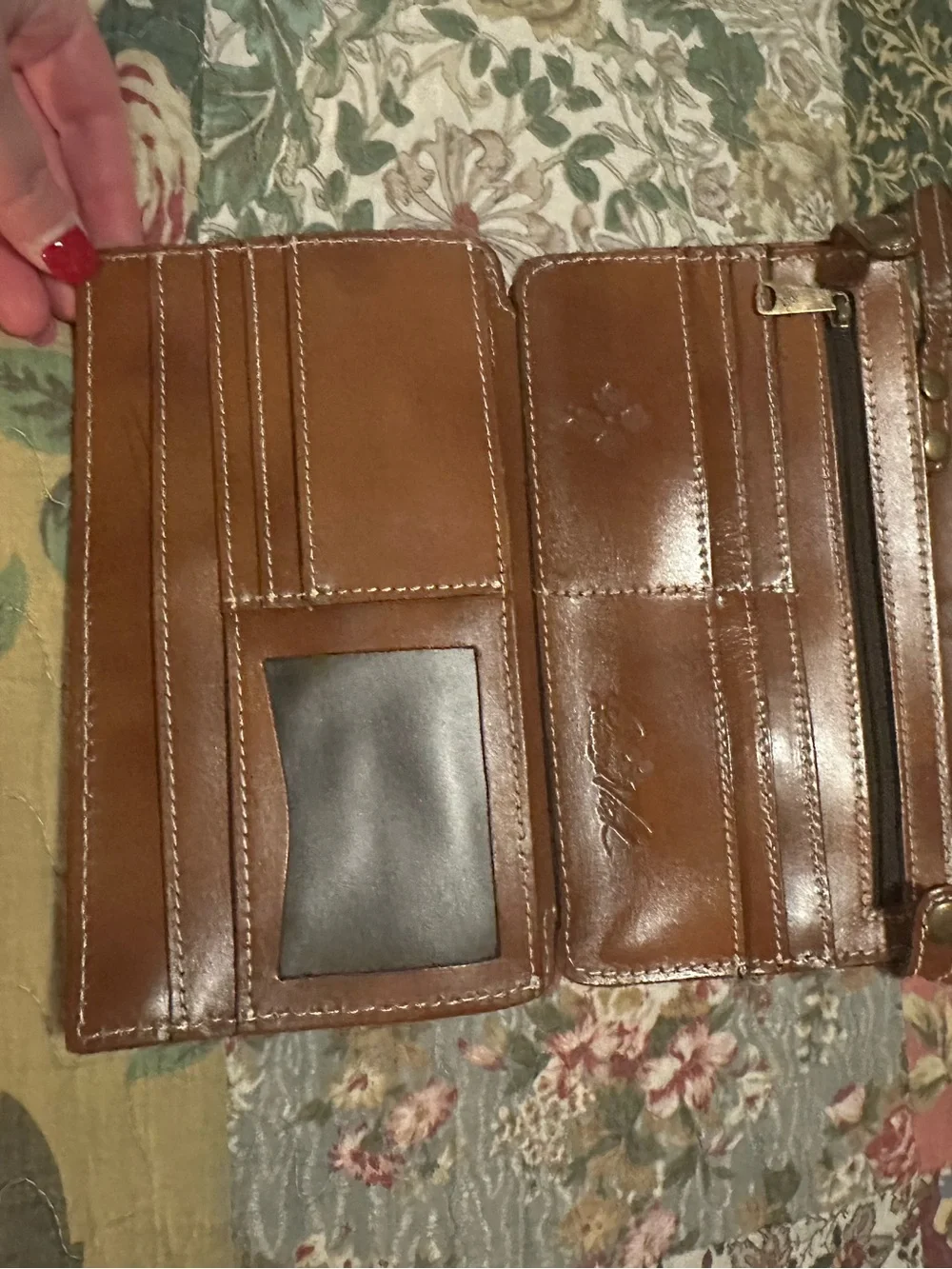 Patricia Nash Leather Crossbody (attached wallet)